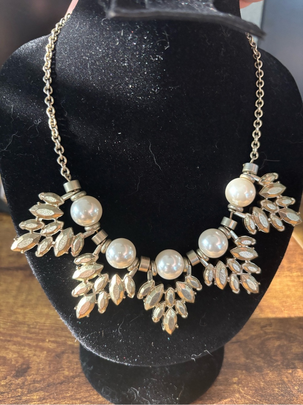 Gold Pearl Statement Necklace - Women Jewelry